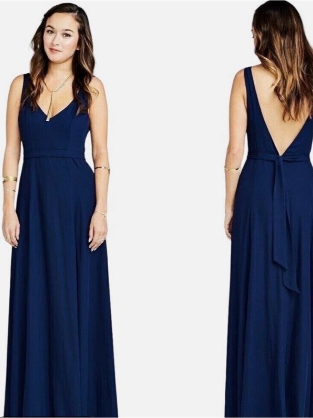 Jenn Maxi Dress Show Me Your MuMu (Color: Rich
Navy Crisp) Small